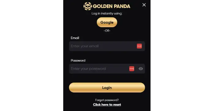 Golden Panda Login